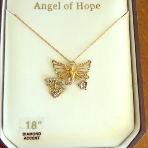 Angel of Hope 10kt Gold 18” necklace